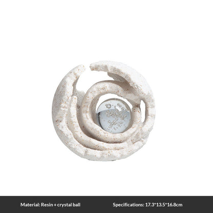 Scultura spirale cemento effetto ottico