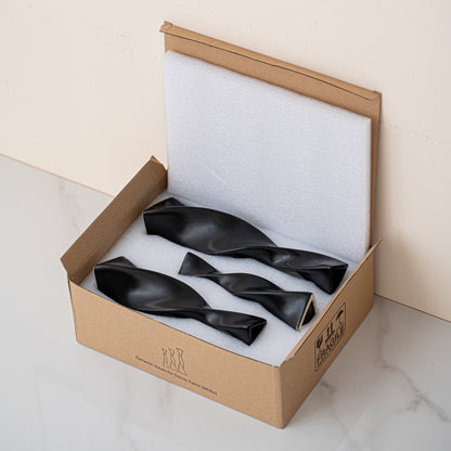 Set tre vasi bianco e nero