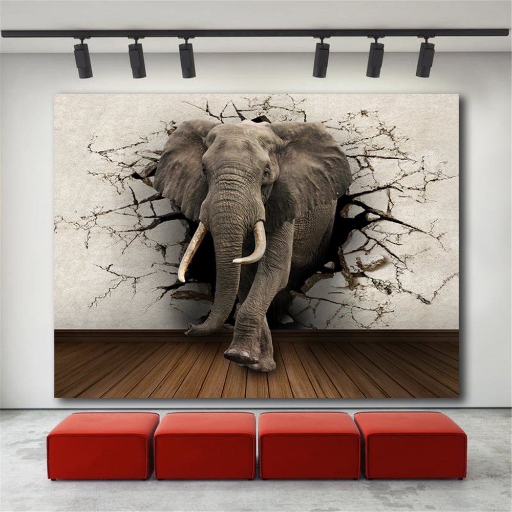 Quadro tela elefante