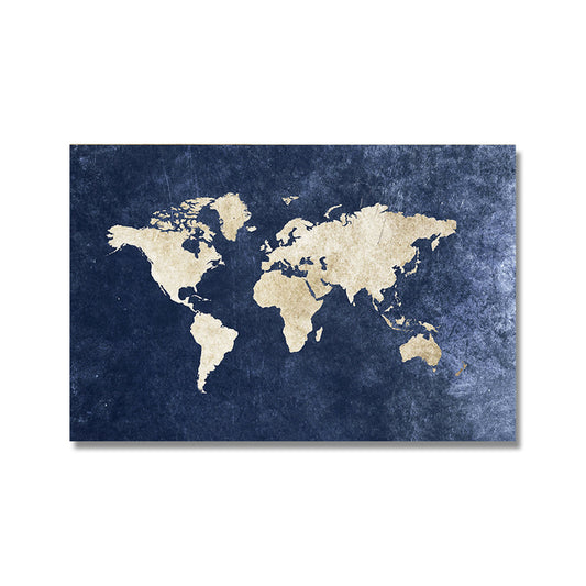 Quadro su tela Mappa mondiale glitterata