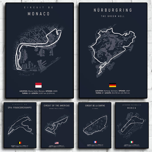 Quadro su tela Pista di Formula Uno