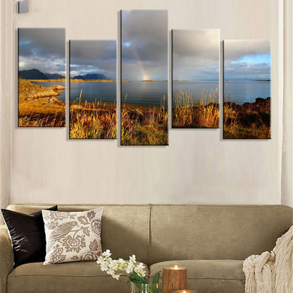 Quadro su tela Lago di montagna al tramonto
