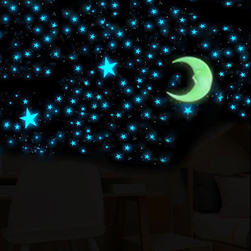 Adesivi murali luminosi Stelle Luna