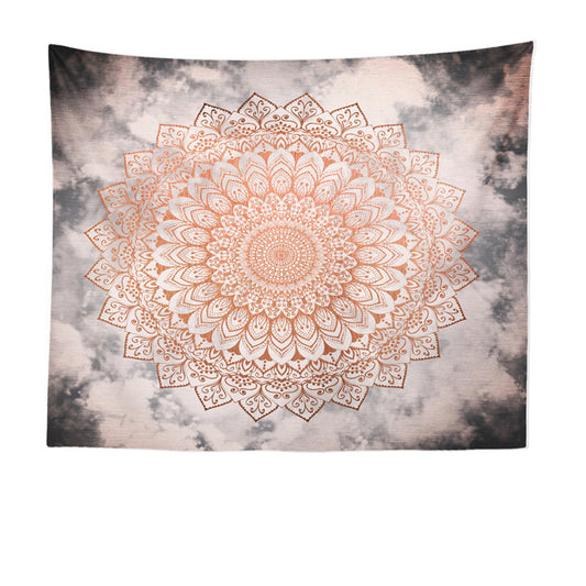 Arazzo Mandala con fiori