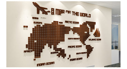 Adesivo murale mosaico mappa 3D