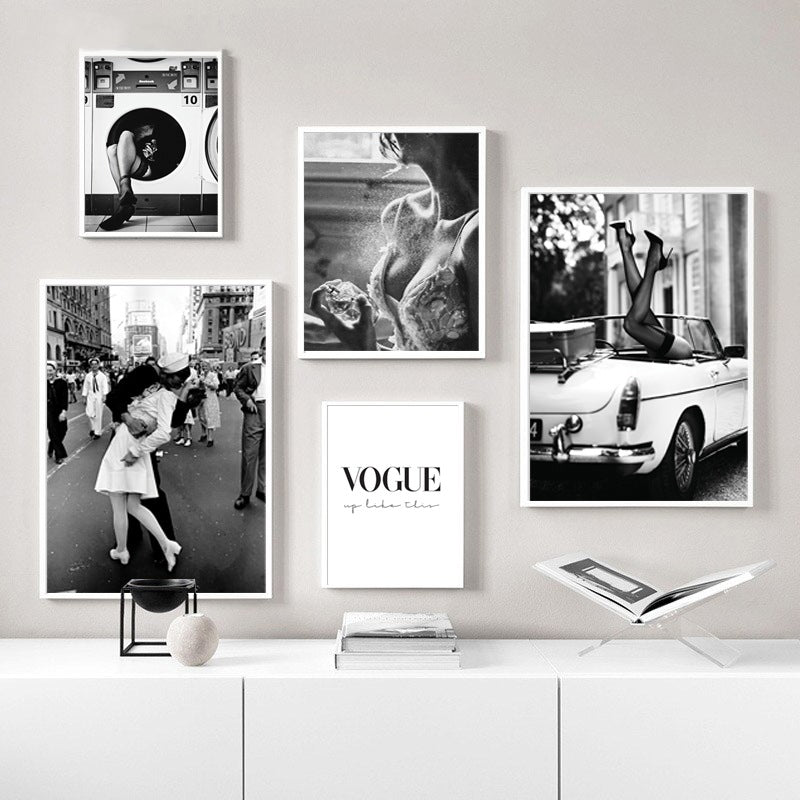Quadro donna bianco e nero