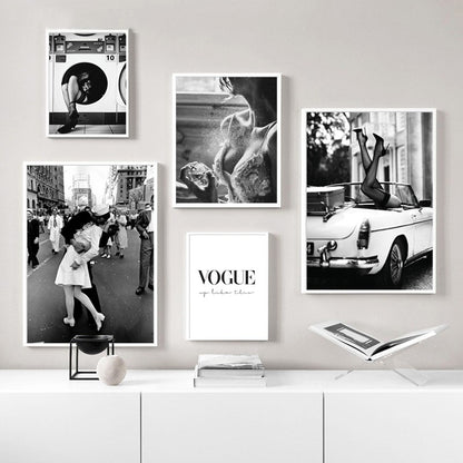 Quadro donna bianco e nero