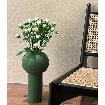 Vaso verde satinato
