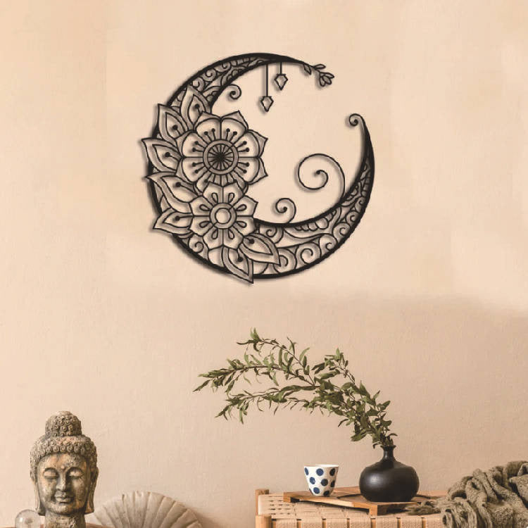 Decorazione fiore e luna