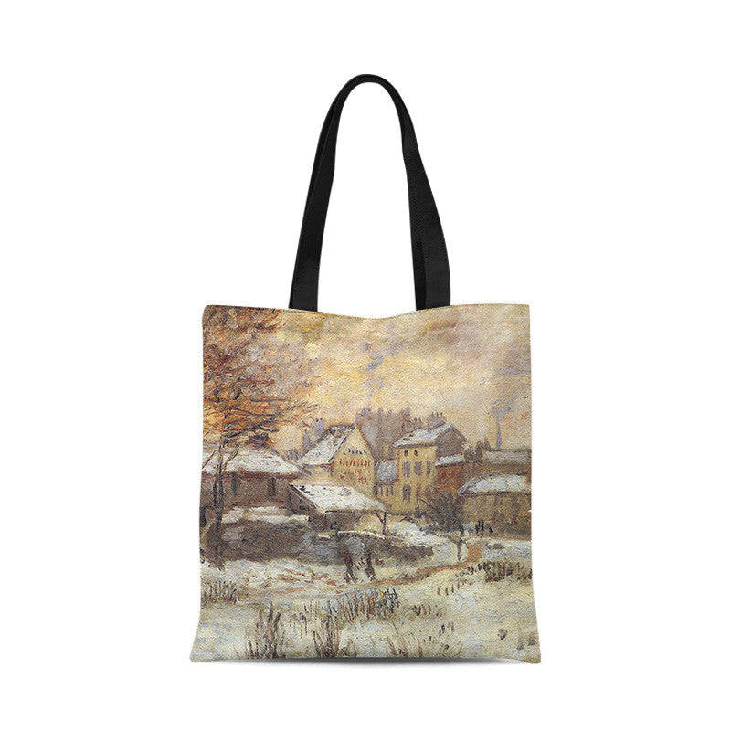 Borsa tela tramonto dipinto