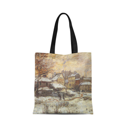Borsa tela tramonto dipinto