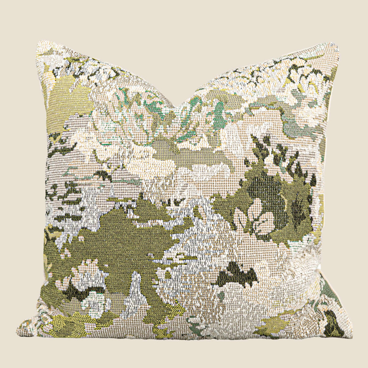 Cuscino rettangolare fiori giallo e verde