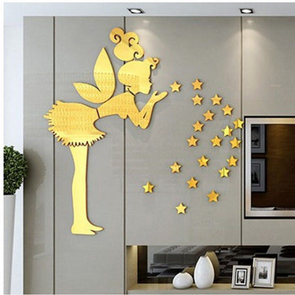 Sticker murale specchio stella
