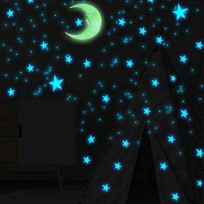 Adesivi murali luminosi Stelle Luna