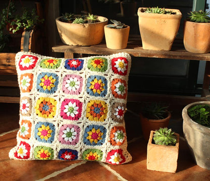 Cuscino uncinetto fiori