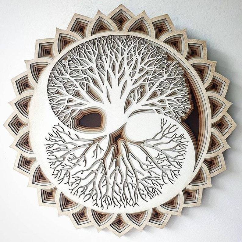 Ornamento albero della vita boho