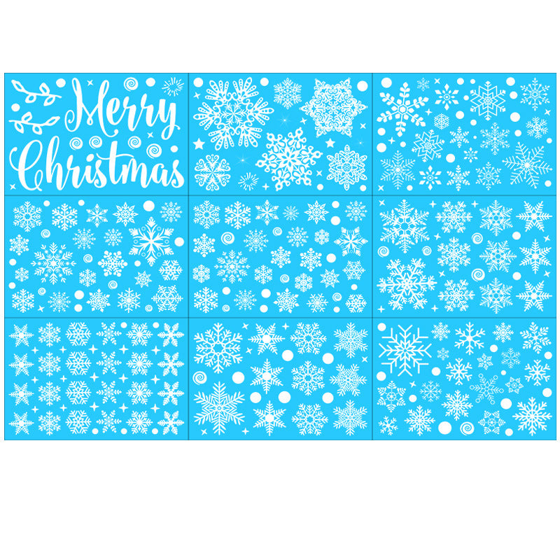 Adesivo murale Babbo Natale e renna nella vetrina