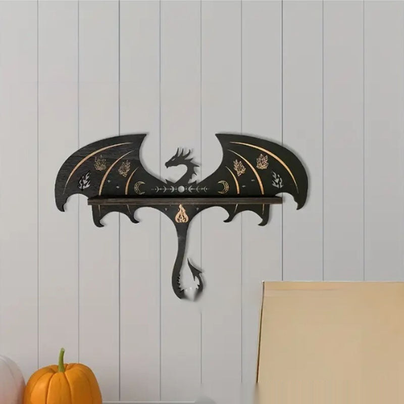 Decorazione parete drago legno