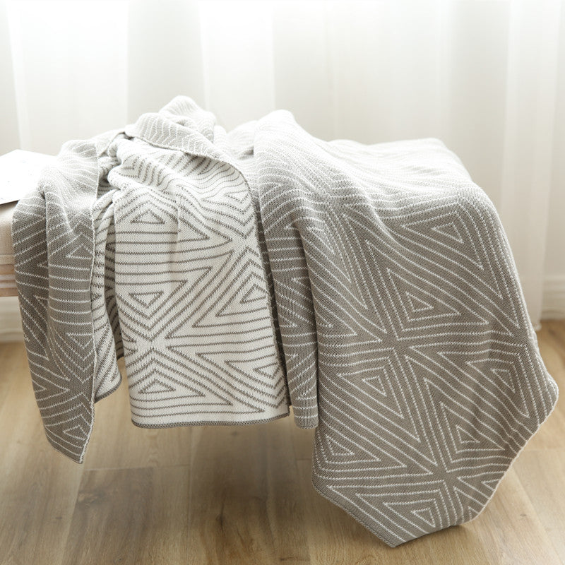 Coperta cotone geometrica
