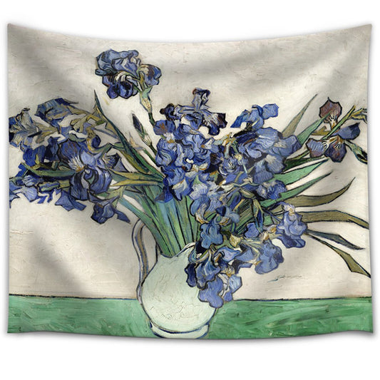 Arazzo Vaso di iris blu