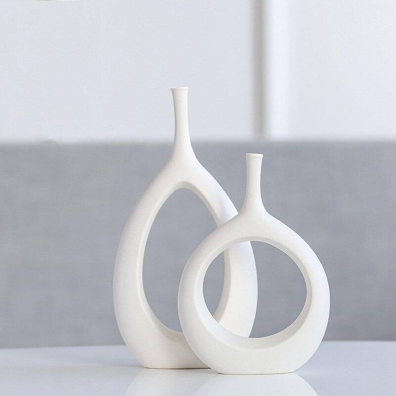 Vaso ceramica bianco