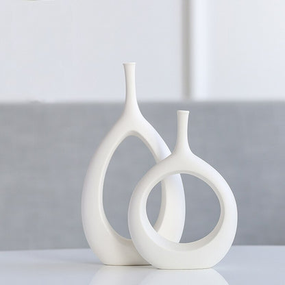 Vaso ceramica bianco