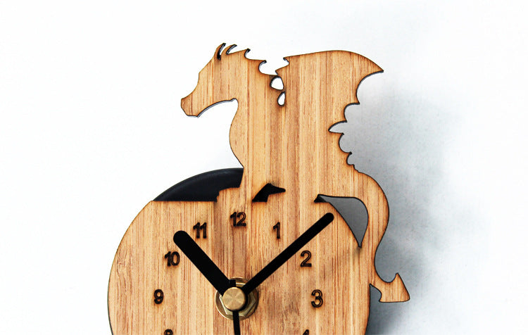 Orologio da parete Drago sagomato legno