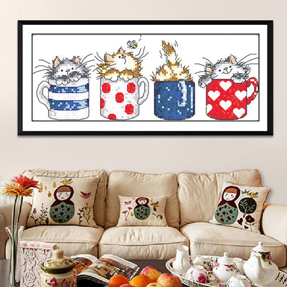 Punto croce gattino in tazza