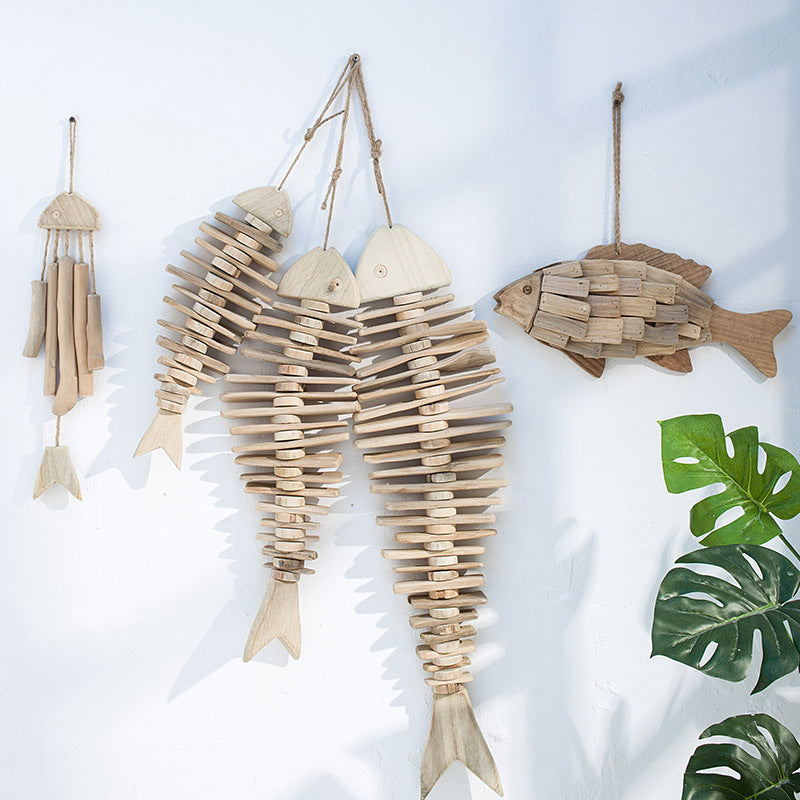 Ciondolo pesce legno