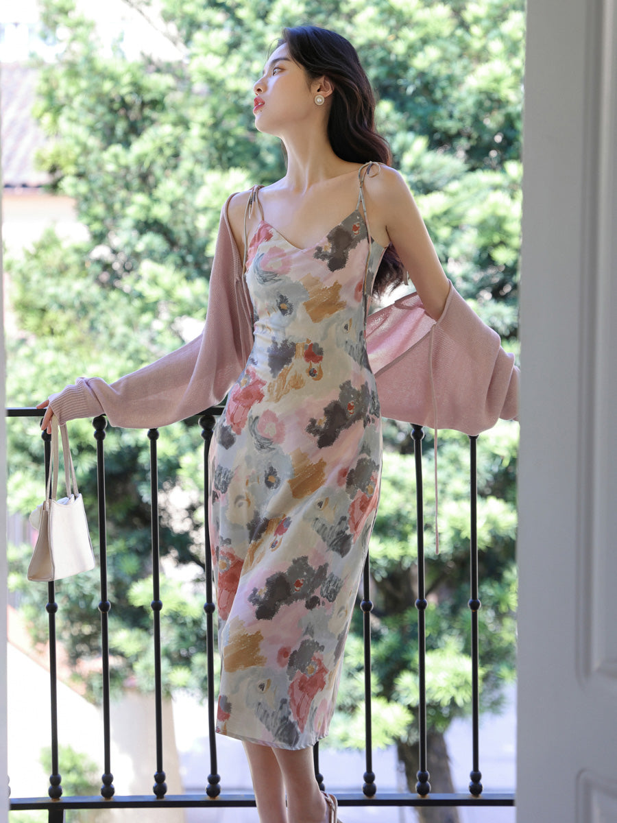 Vestito vintage stampa artistica