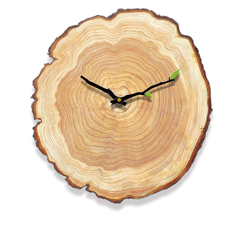 Orologio da parete Anelli naturali legno