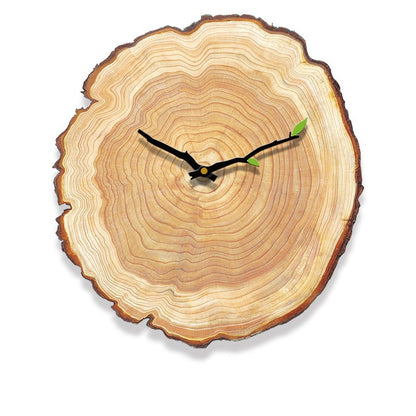 Orologio da parete Anelli naturali legno