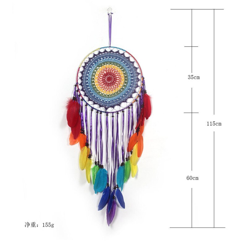 Pompon piume arcobaleno