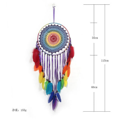 Pompon piume arcobaleno