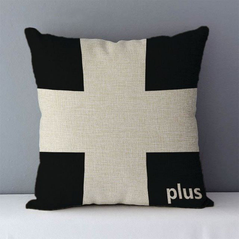 Federe geometriche bianco nero
