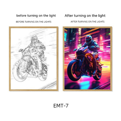 Quadro moto luminescente