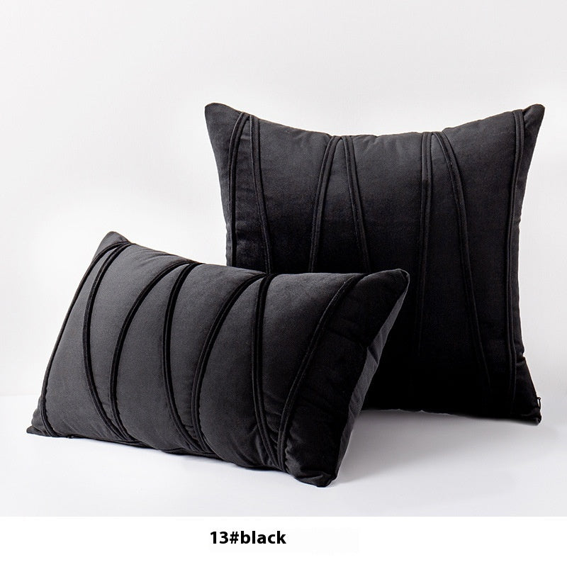 Federa cuscino velluto righe