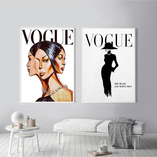 Quadro su tela Donna in stile Vogue