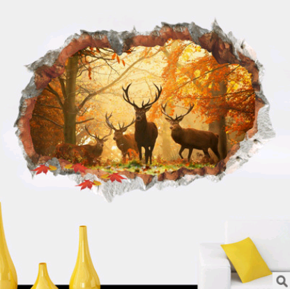 Adesivo murale foresta 3D