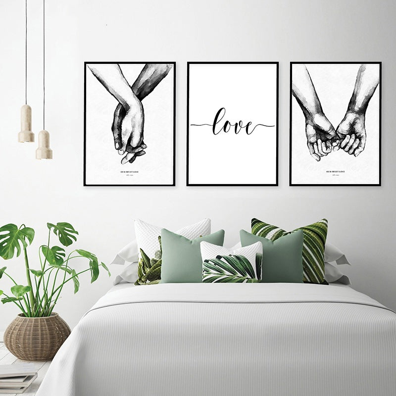 Tela amore in bianco e nero