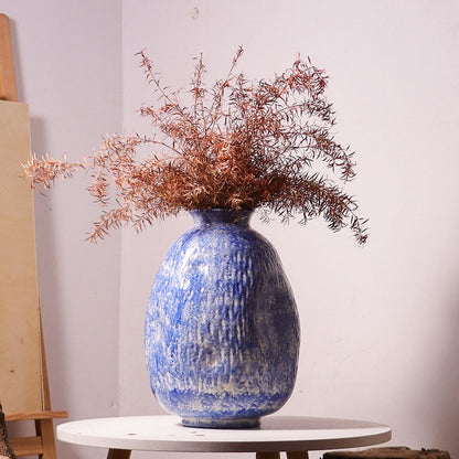 Vaso Ceramica Fiori Blu