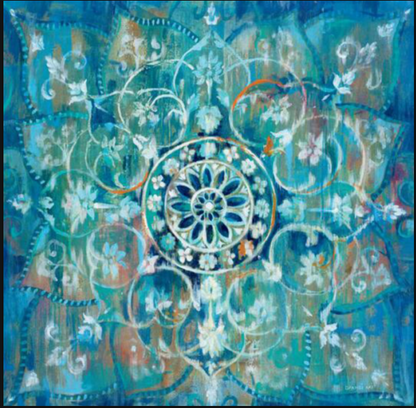 Quadro fiori astratto retrò