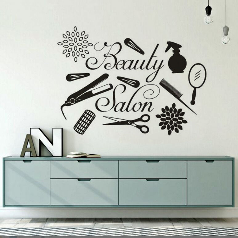 Adesivo murale Attrezzi parrucchiera bellezza salon