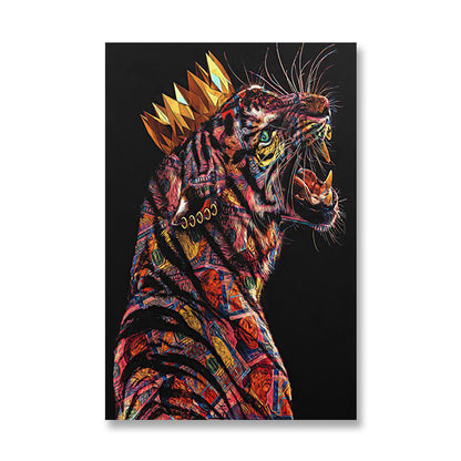 Quadro leone graffiti