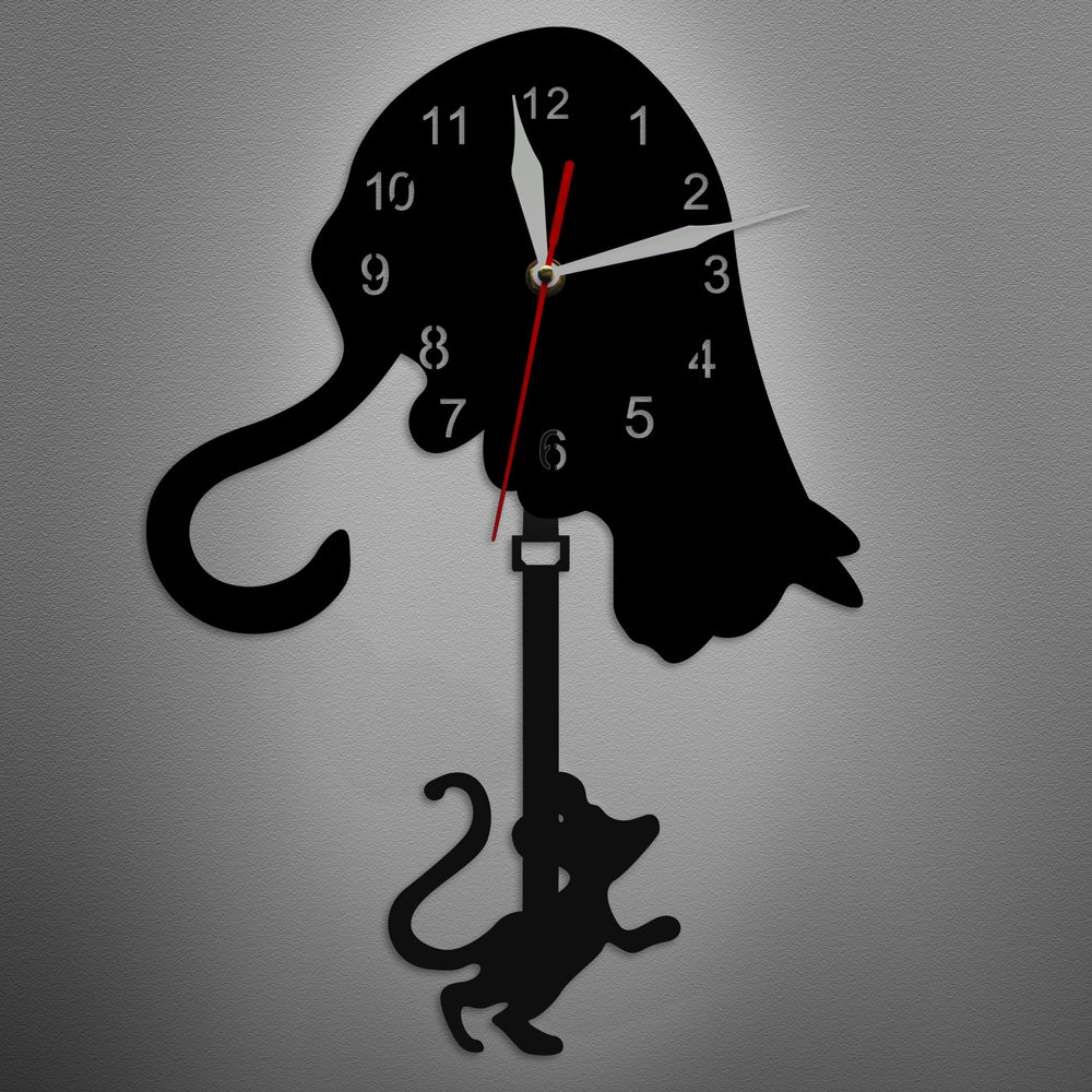 Orologio da parete Silhouette elefante