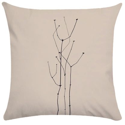 Copricuscino beige stampa motivi astratti
