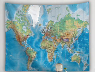 Tappezzeria mappa mondiale