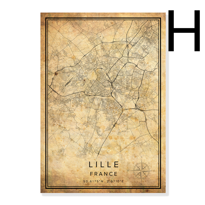 Quadro Mappa Vintage