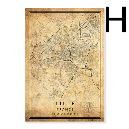 Quadro Mappa Vintage