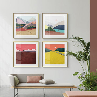 Quadro Montagna Astratta